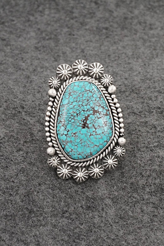 Turquoise & Sterling Silver Ring - Rosita Calladitto - Size 9