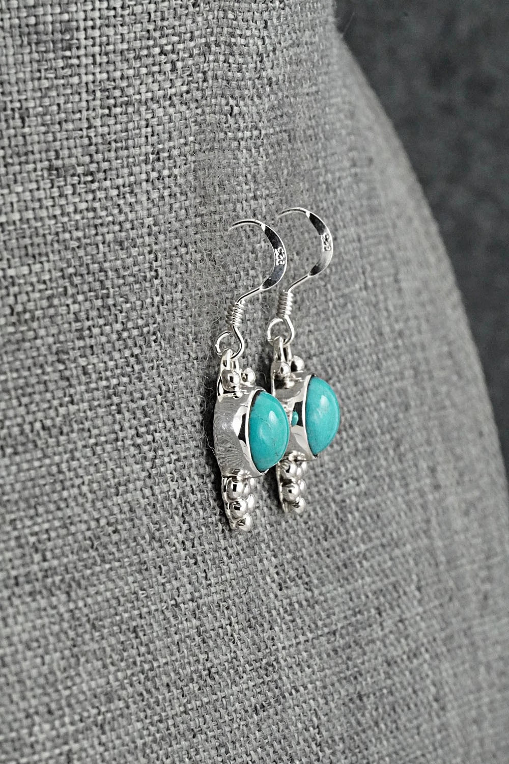 Turquoise & Sterling Silver Earrings - Isabell Yazzie