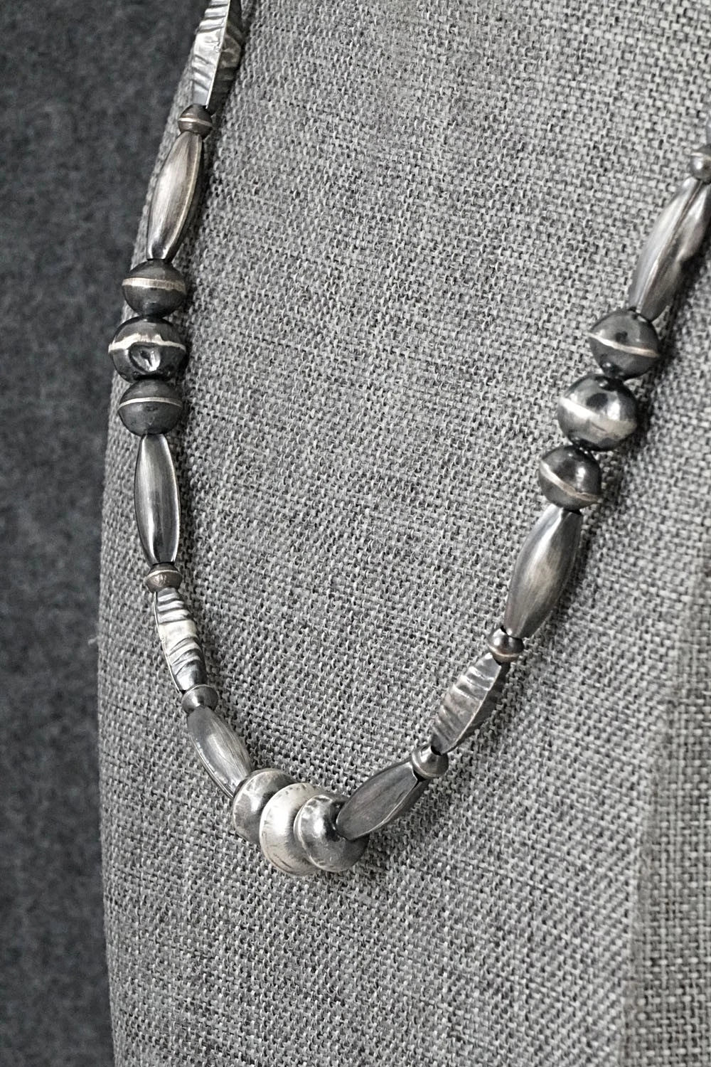 Sterling Silver Navajo Pearl Necklace 20" - Vintage