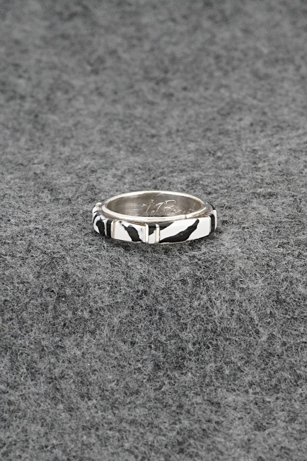 White Buffalo & Sterling Silver Ring - Terrance Panteah - Size 6