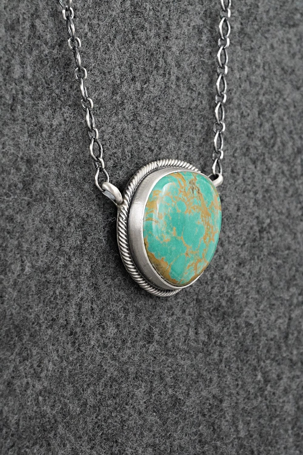 Turquoise & Sterling Silver Necklace - Darrin Livingston