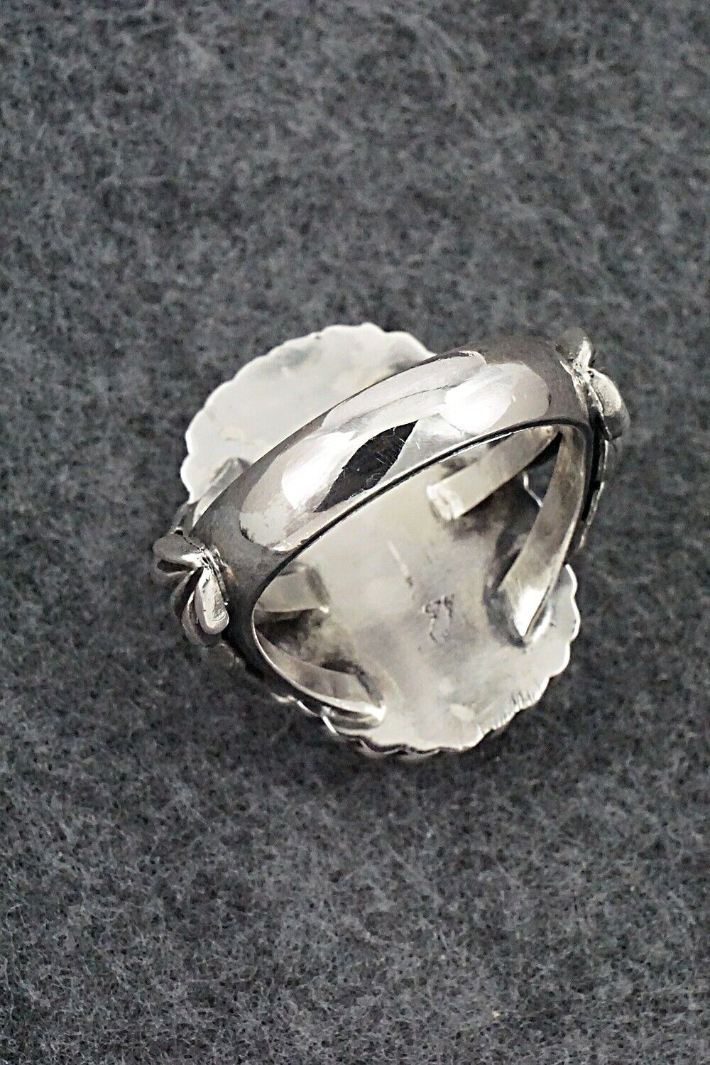 White Buffalo & Sterling Silver Ring - Andrew Vandever - Size 13