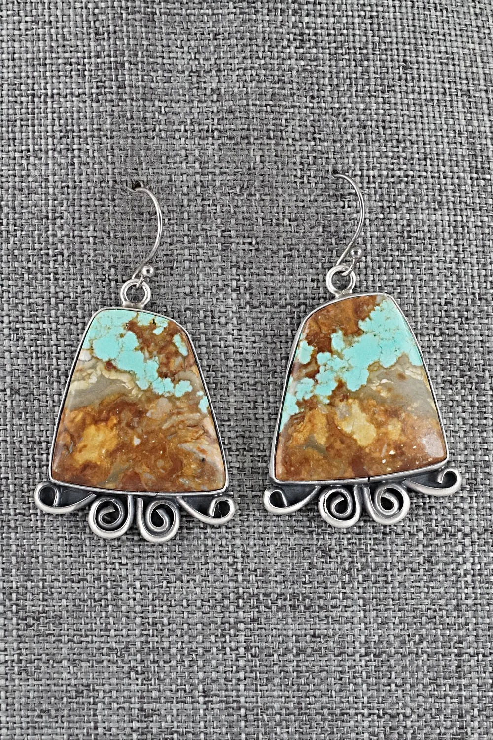 Turquoise & Sterling Silver Necklace and Earrings Set - Paul Livingston