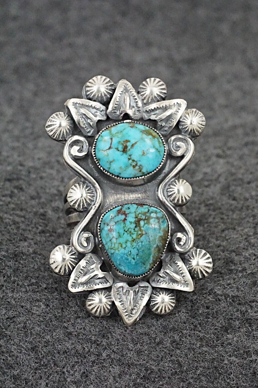 Turquoise & Sterling Silver Ring - Dexter Martinez - Size 8