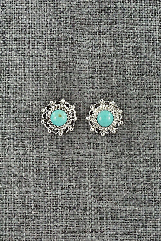 Turquoise & Sterling Silver Earrings - Harris Largo