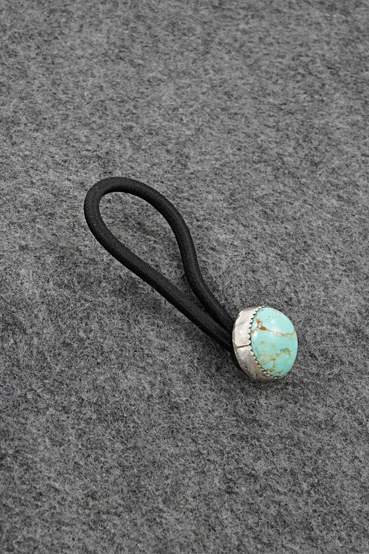 Turquoise & Sterling Silver Hair Tie - Jolene Begay
