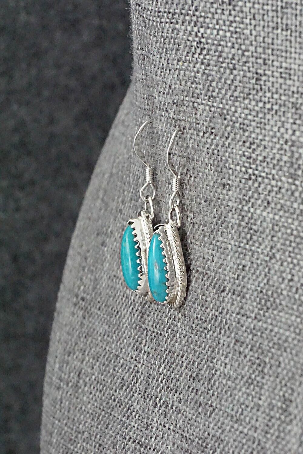 Turquoise & Sterling Silver Earrings - Angeline Platero