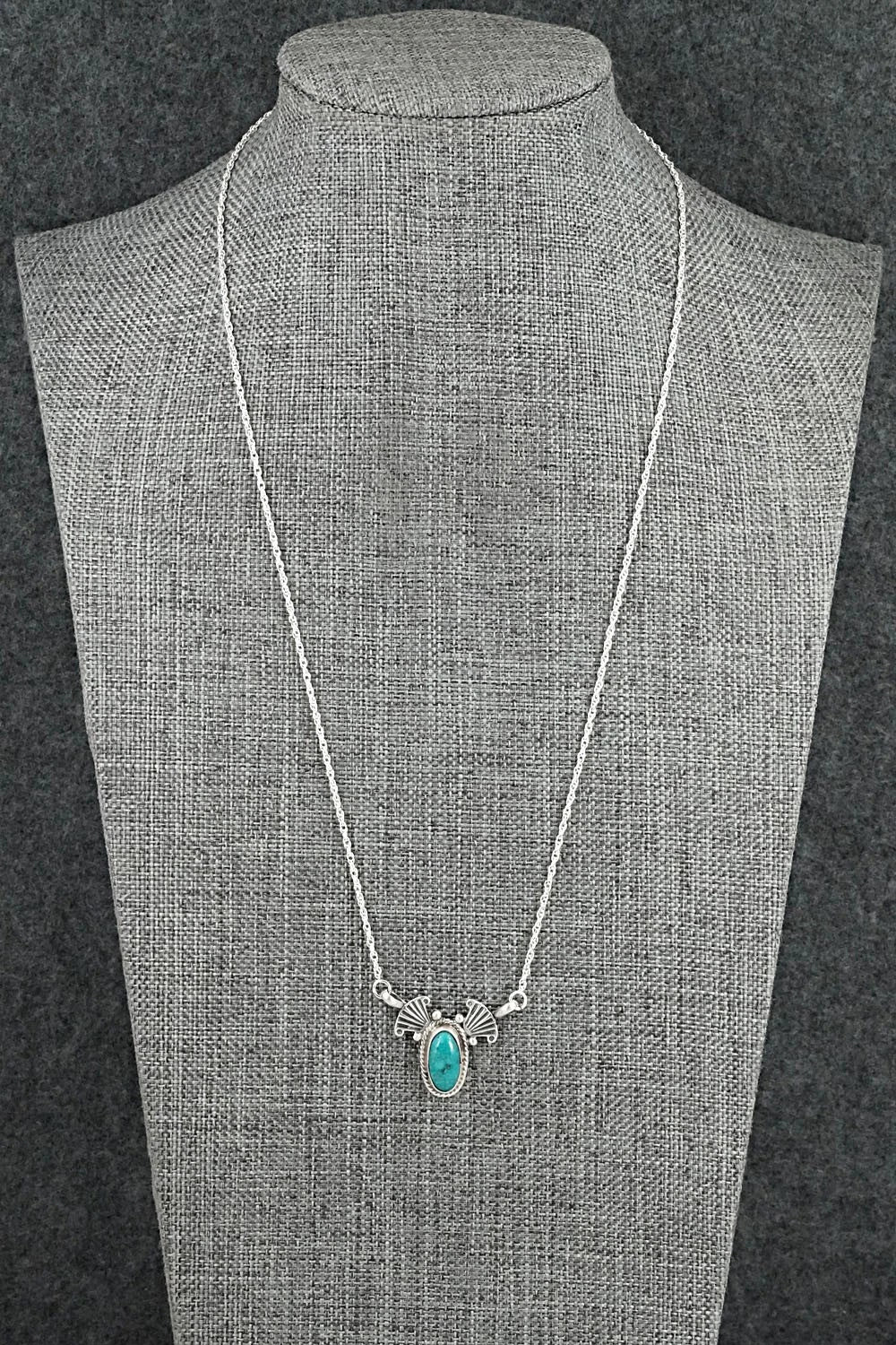 Turquoise & Sterling Silver Necklace - Verley Betone