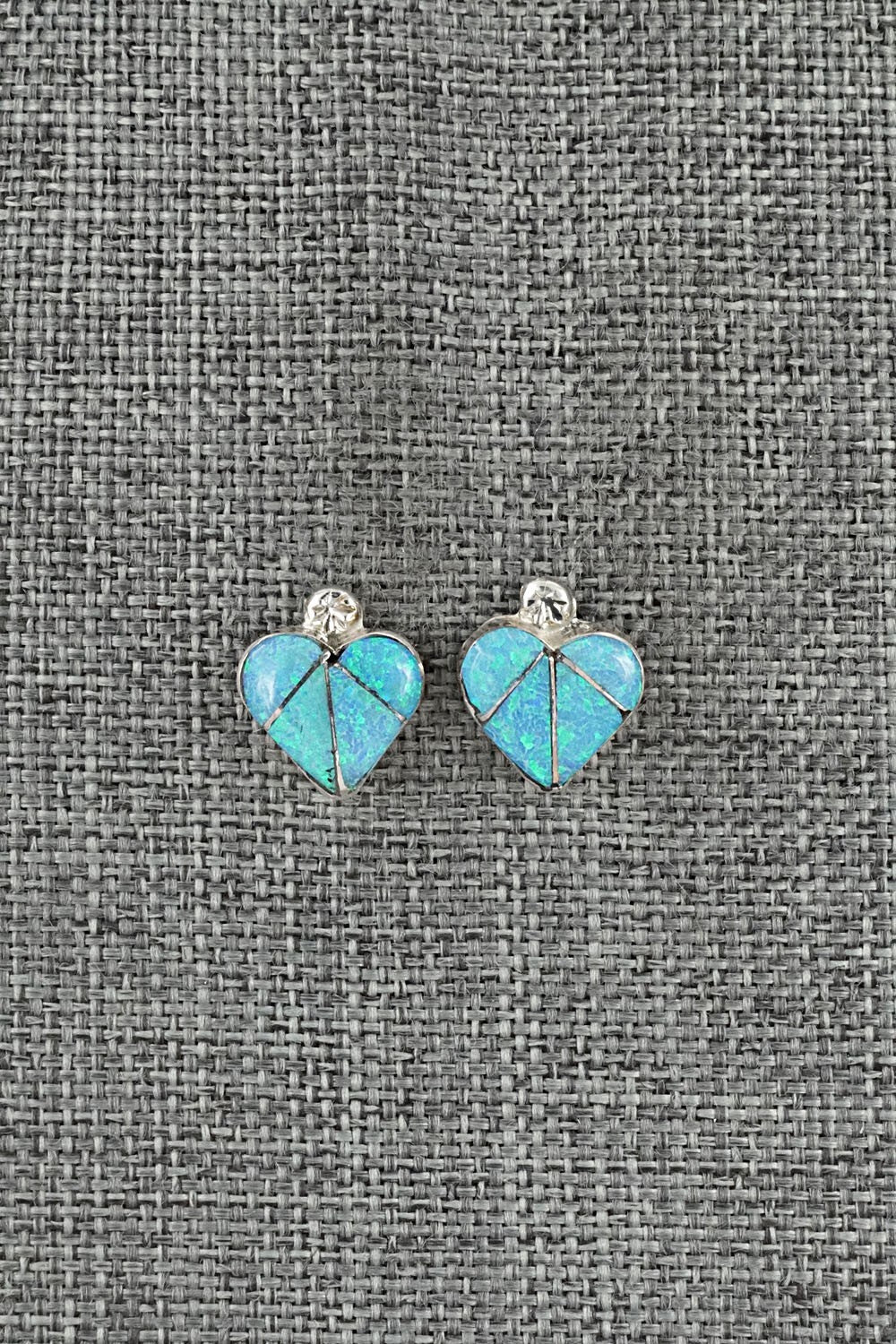 Opalite Inlay & Sterling Silver Earrings - Ola Eriacho