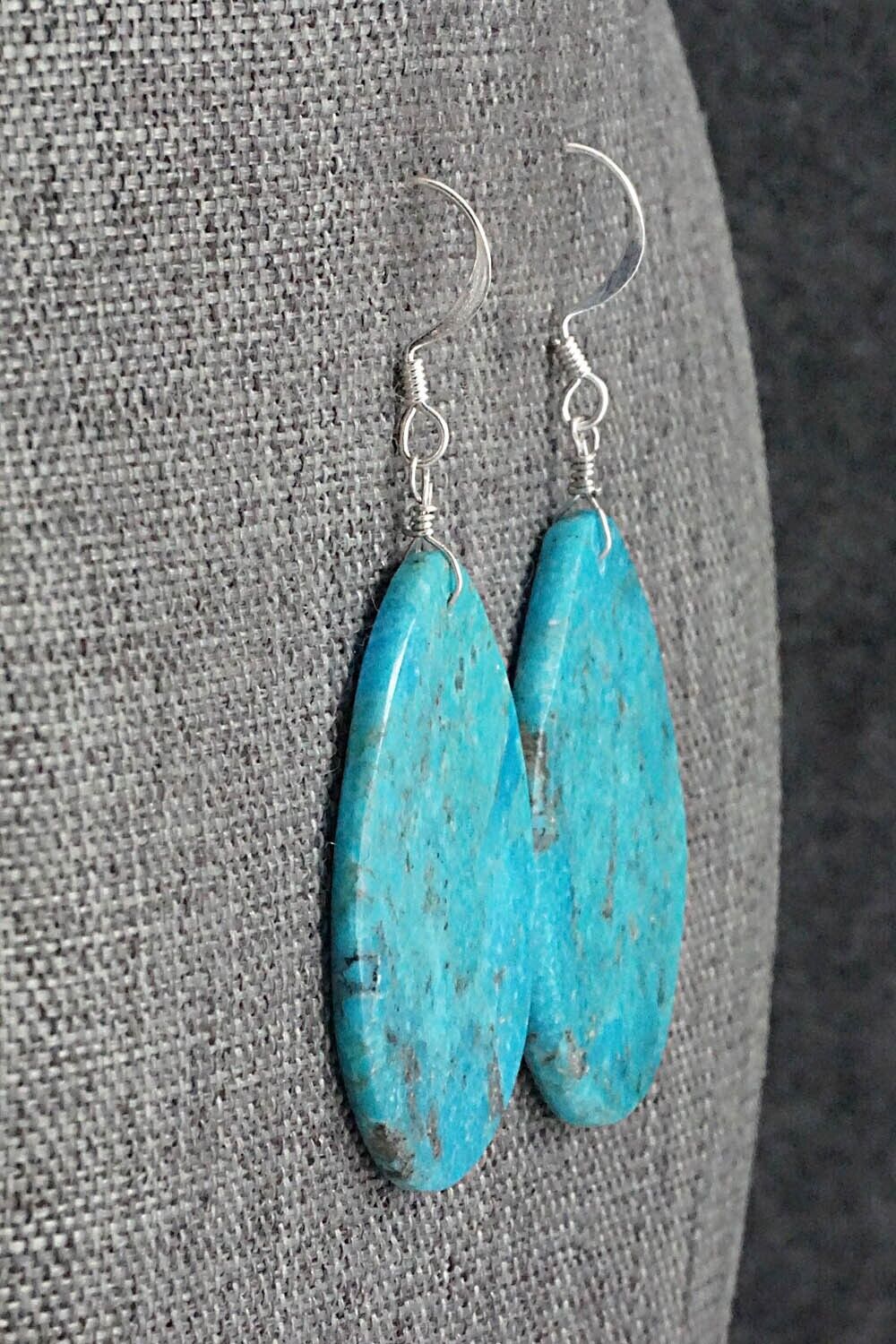 Turquoise & Sterling Silver Earrings - Lupe Lovato