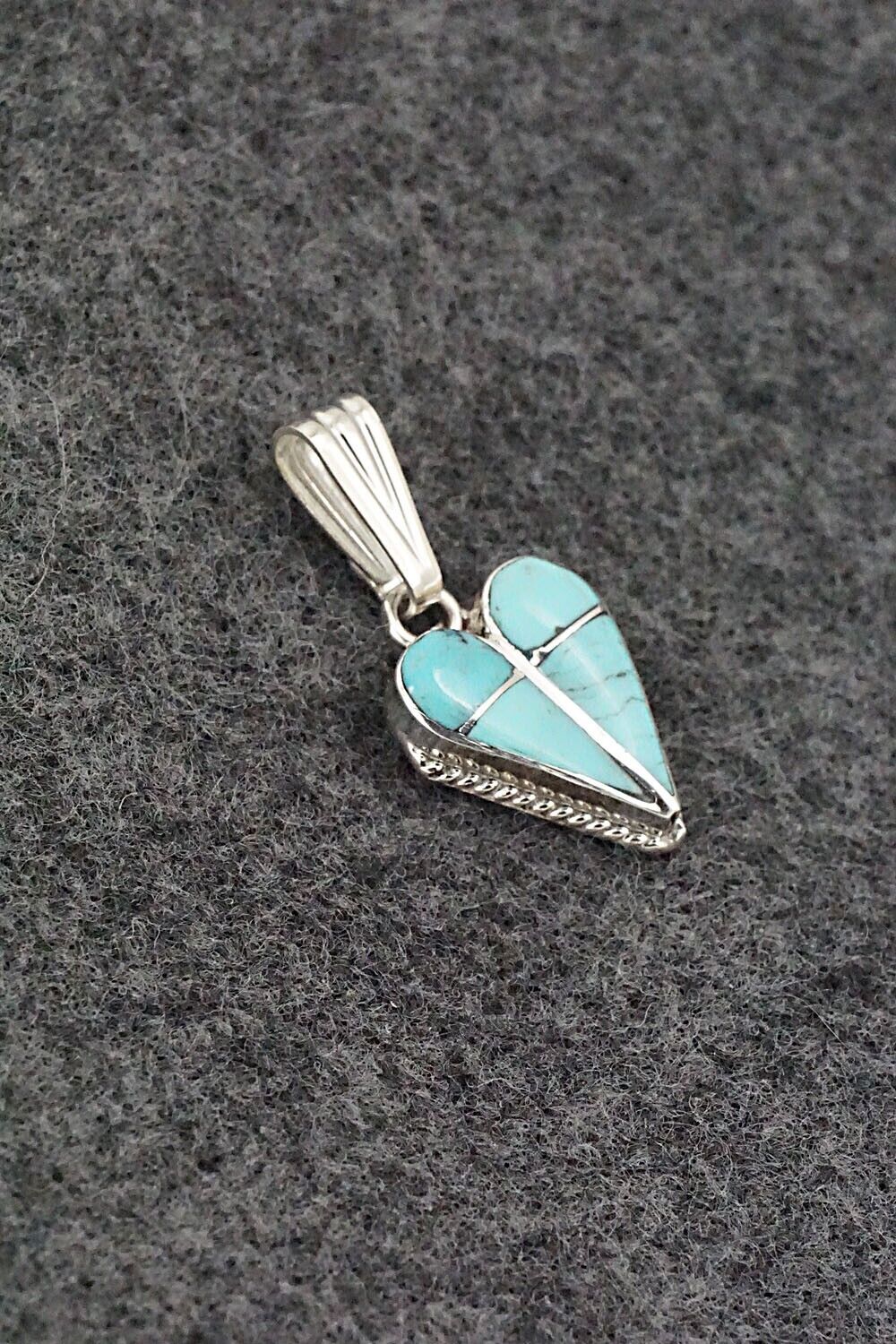 Turquoise & Sterling Silver Pendant - Velda Nastacio