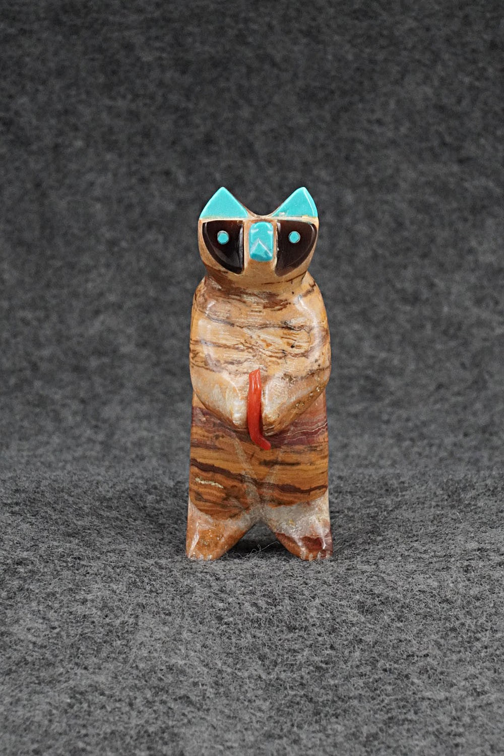 Raccoon Zuni Fetish Carving - Enrike Leekya