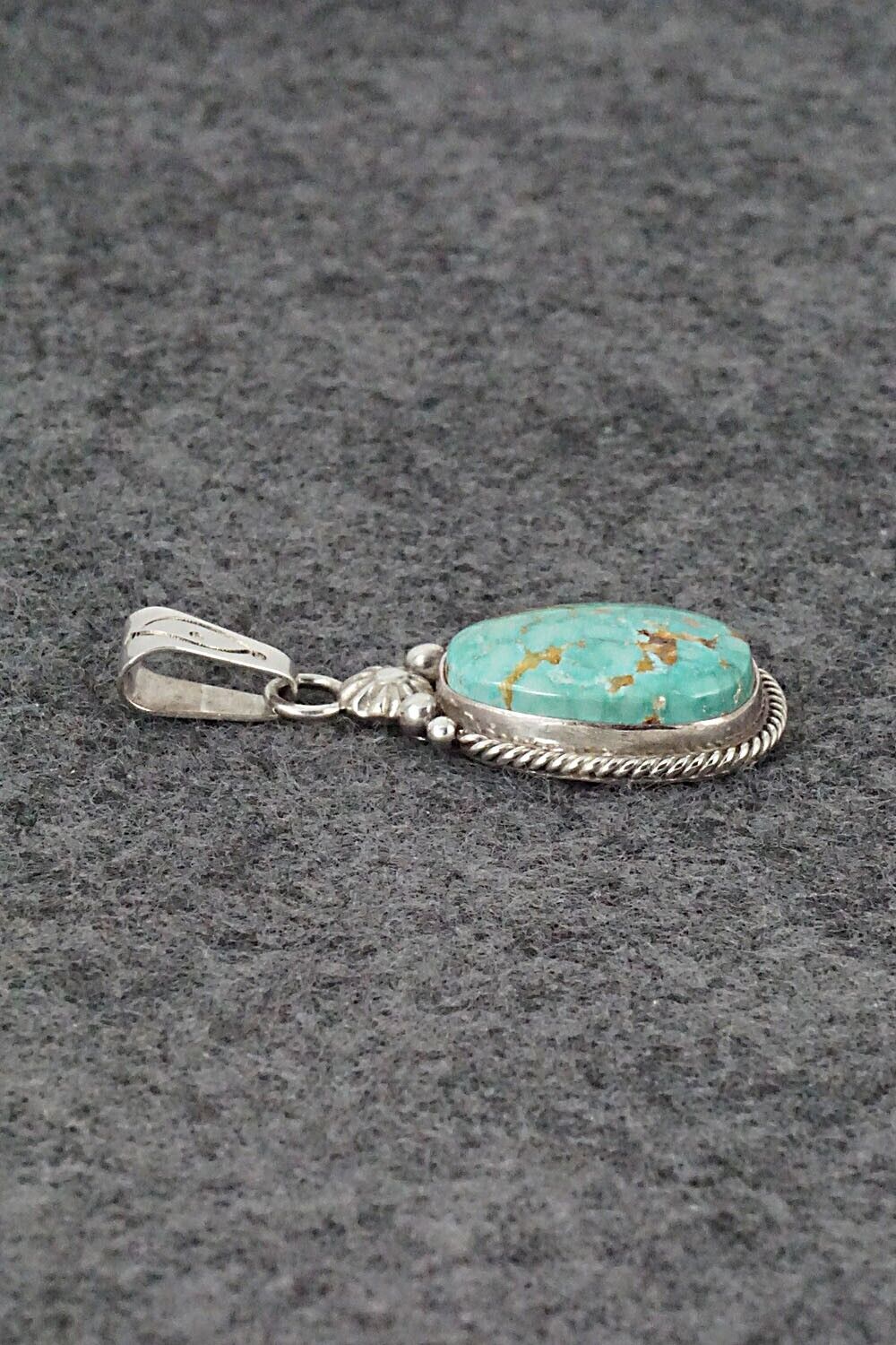 Turquoise and Sterling Silver Pendant - Oliver Smith