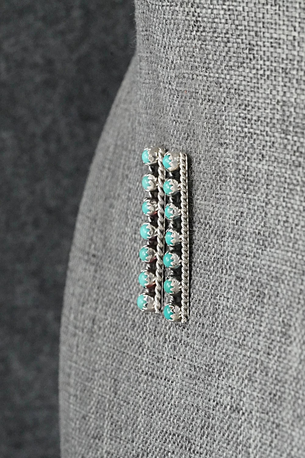 Turquoise & Sterling Silver Earrings - Dominic Duboise