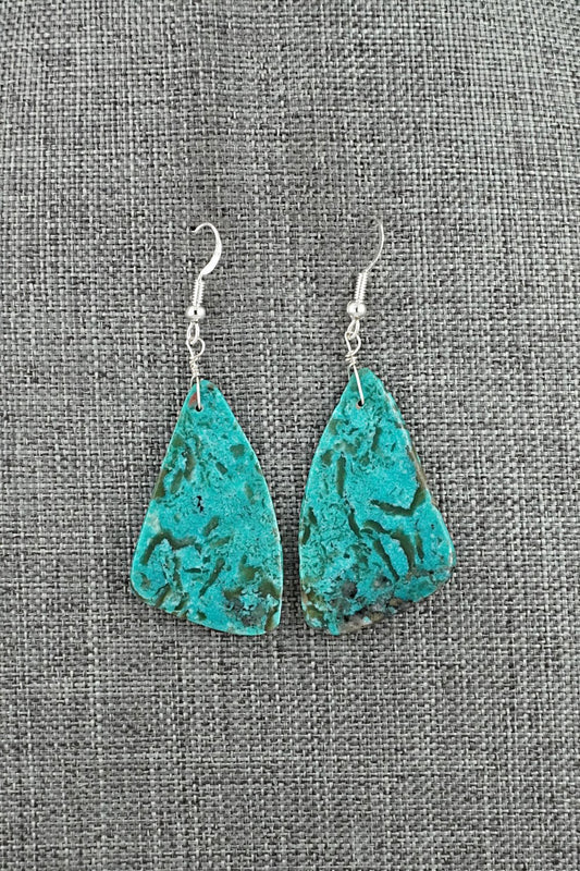 Turquoise & Sterling Silver Earrings - Louise Pete