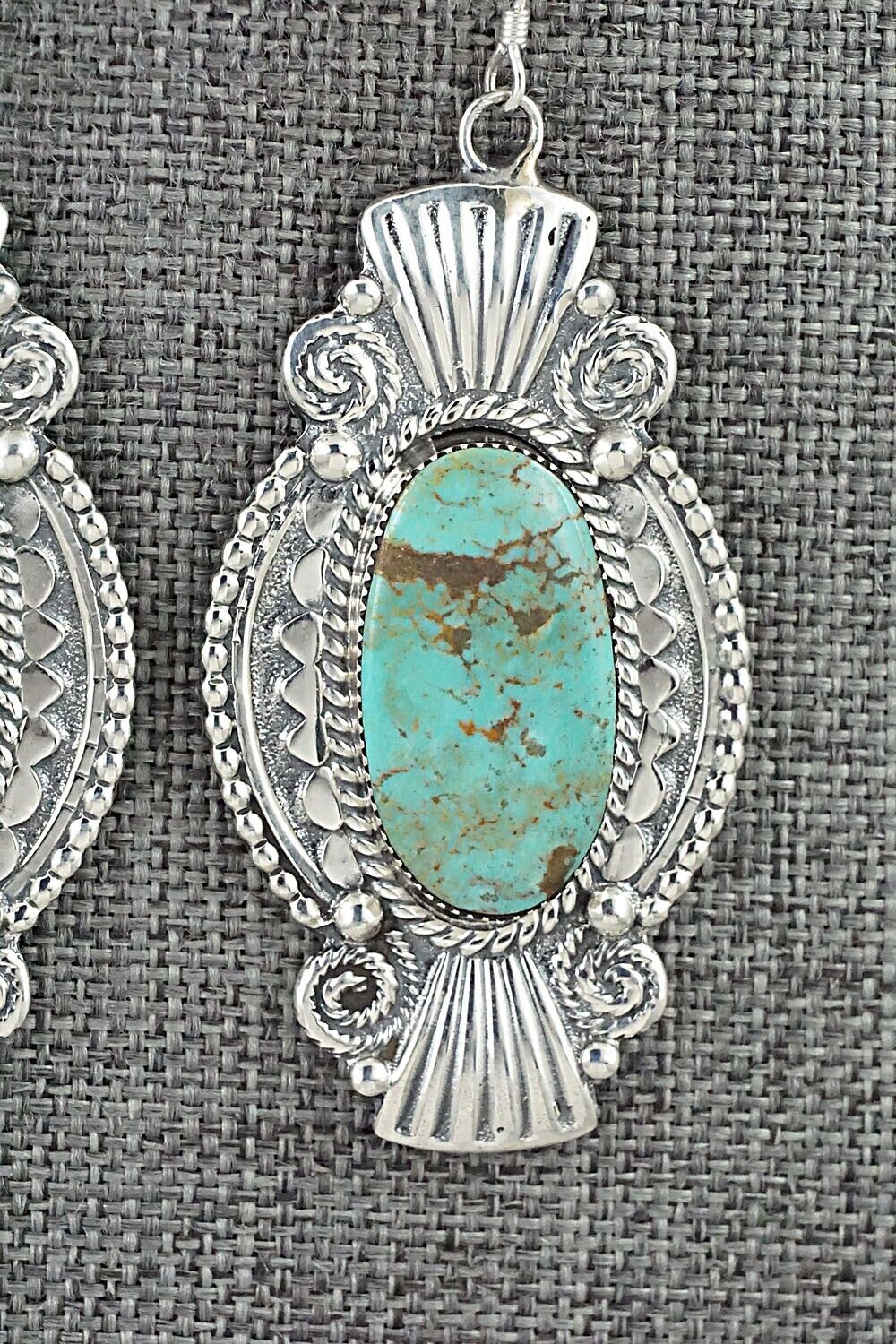 Turquoise and Sterling Silver Earrings - Irvin Tsosie