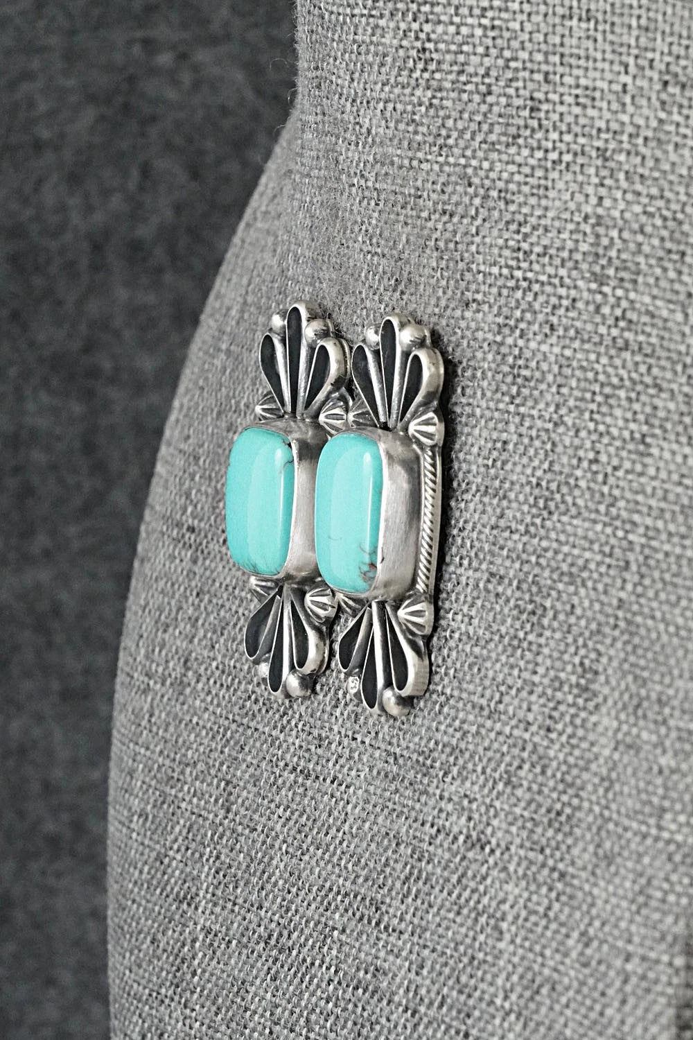 Turquoise & Sterling Silver Earrings - Bobby Johnson