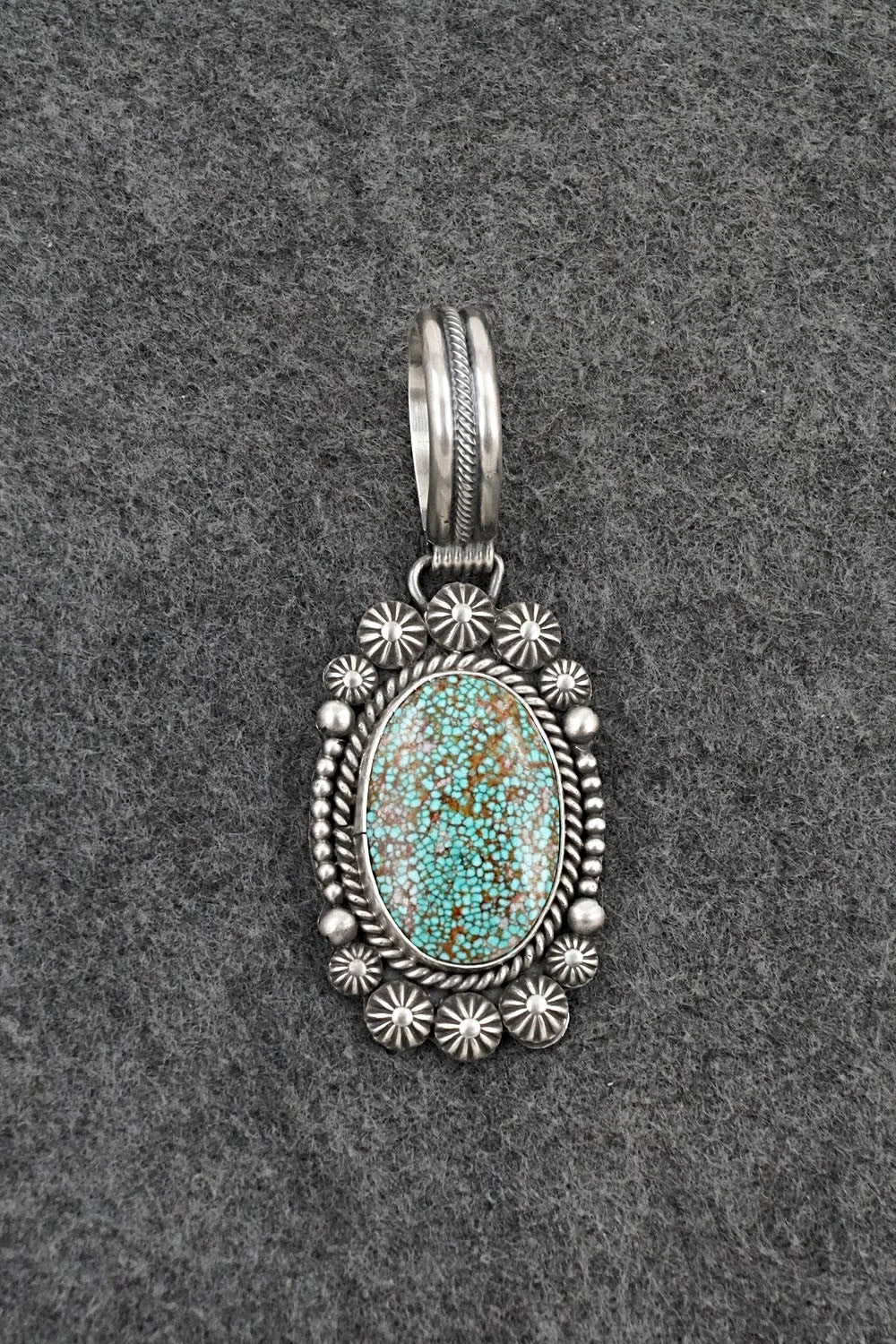 Turquoise & Sterling Silver Pendant - Michael Calladitto
