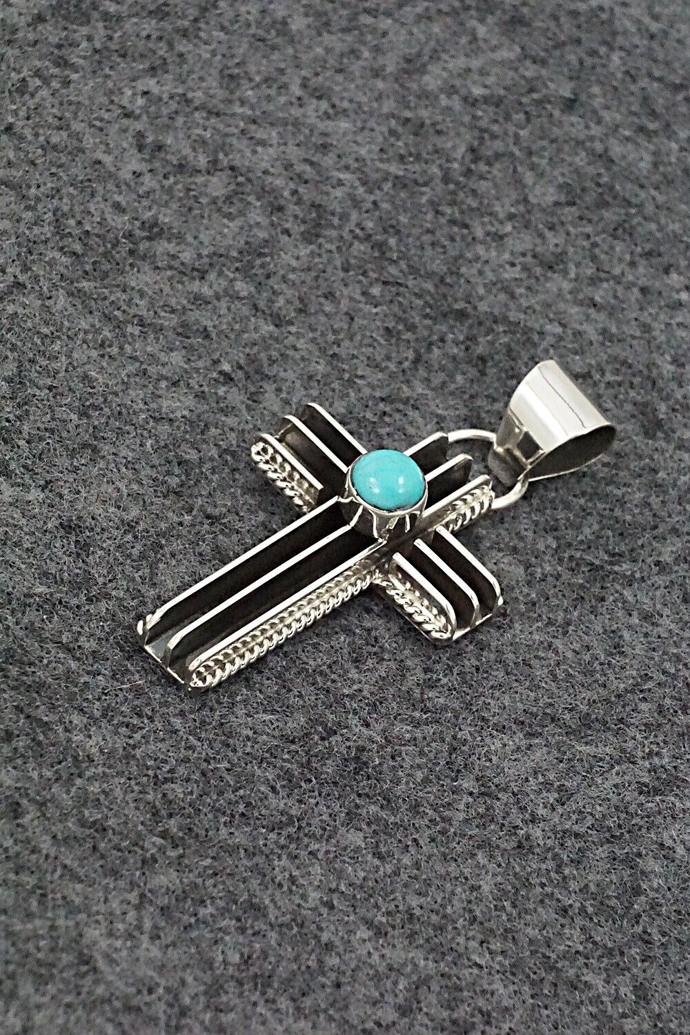 Turquoise & Sterling Silver Pendant - Darrell Yazzie