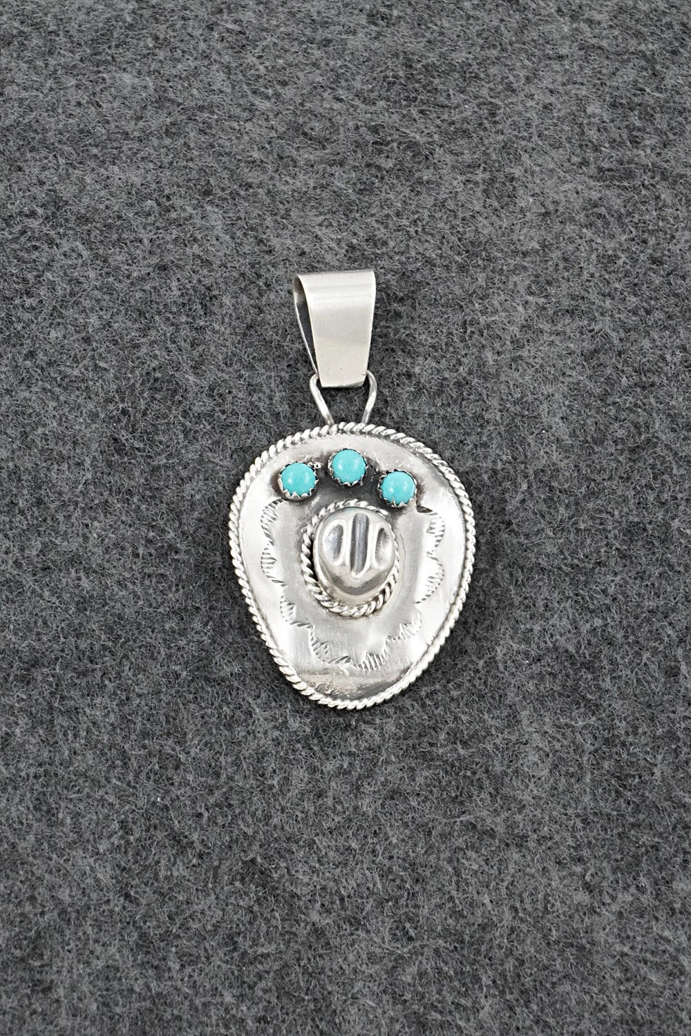 Turquoise & Sterling Silver Pendant - Davey Morgan