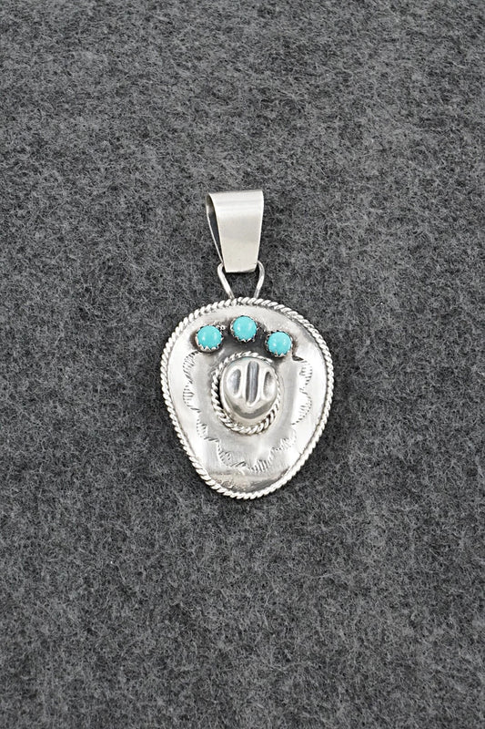 Turquoise & Sterling Silver Pendant - Davey Morgan