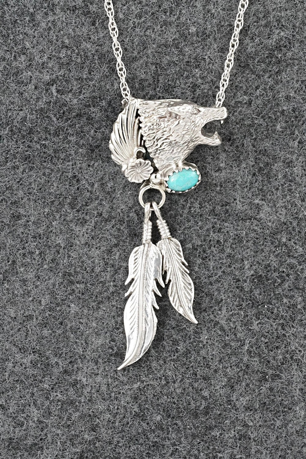 Turquoise & Sterling Silver Necklace - Genevieve Francisco