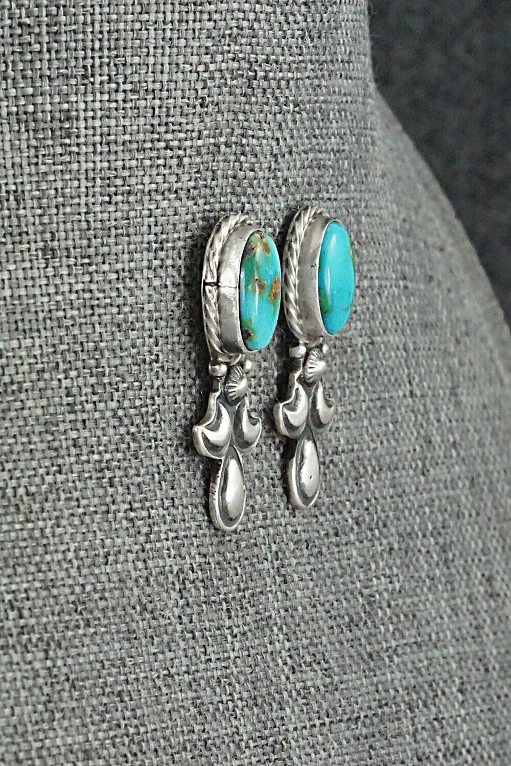 Turquoise & Sterling Silver Squash Blossom Set - Adrienne Gordon