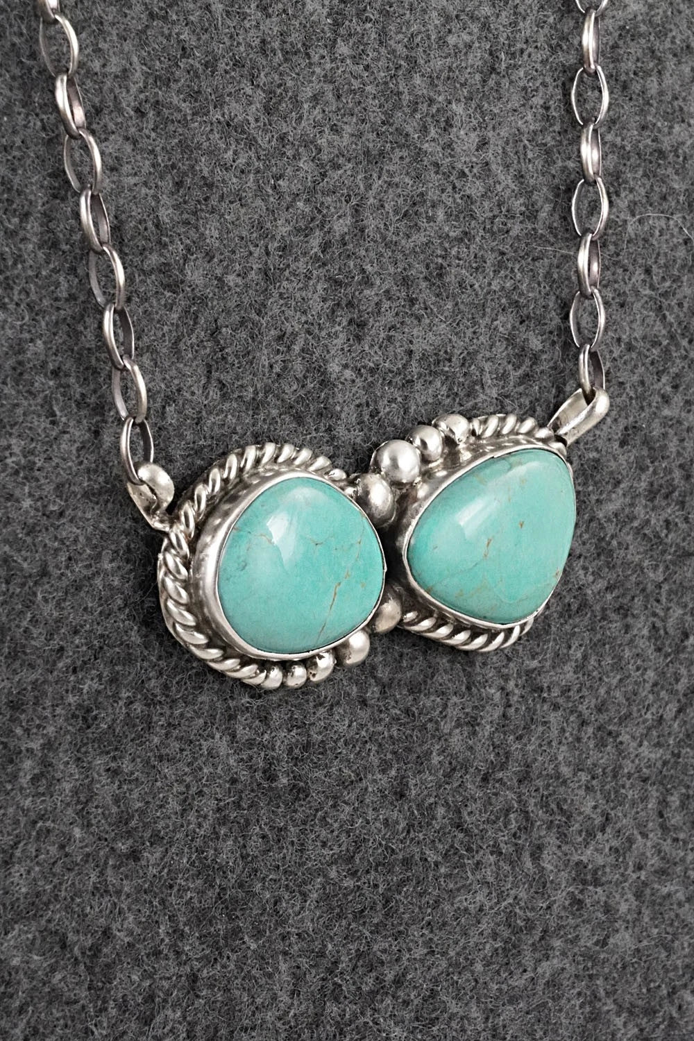 Turquoise & Sterling Silver Necklace - Antwone Brown