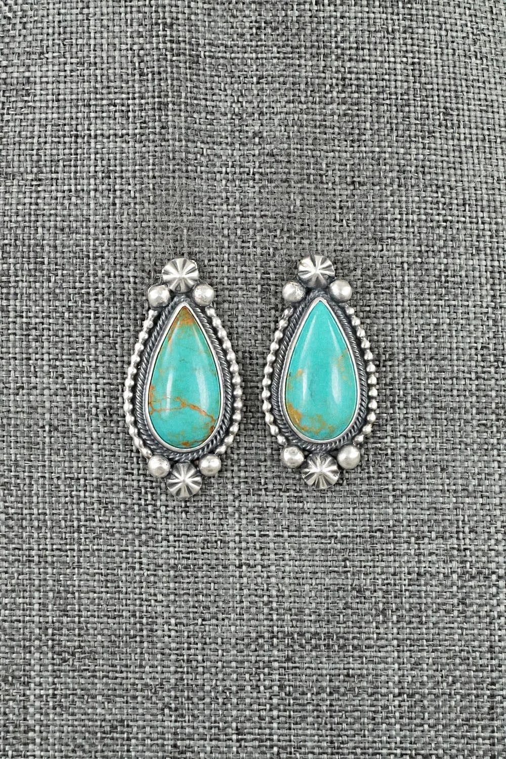 Turquoise & Sterling Silver Earrings - Darrin Livingston