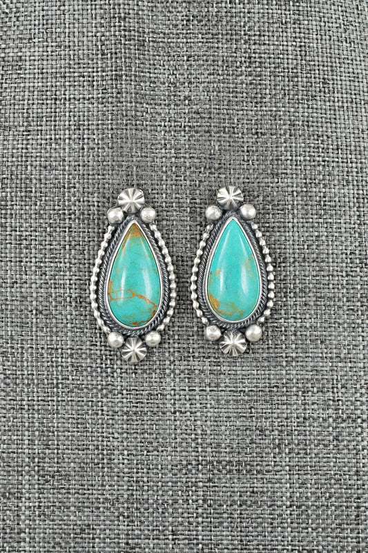 Turquoise & Sterling Silver Earrings - Darrin Livingston