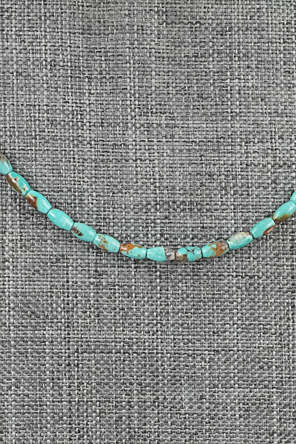 Turquoise & Sterling Silver Necklace 17" - Doreen Jake