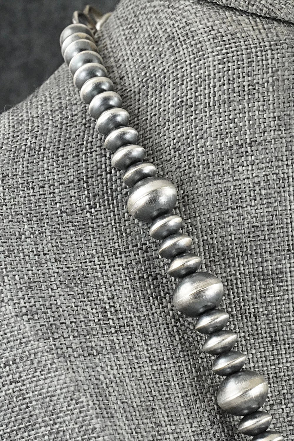 Sterling Silver Navajo Pearl Necklace 22" - Crystal Haley