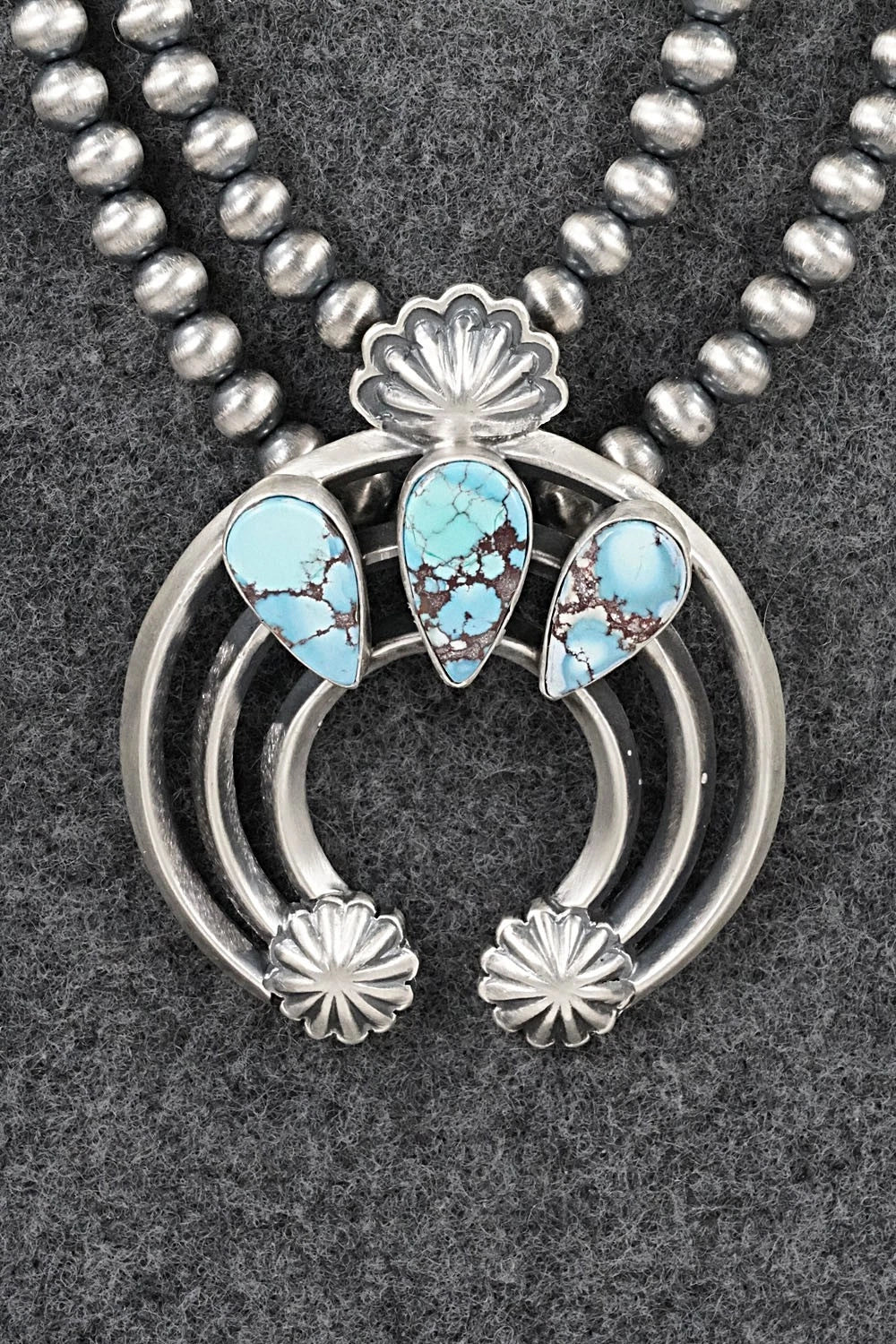 Turquoise & Sterling Silver Necklace - Davey Morgan
