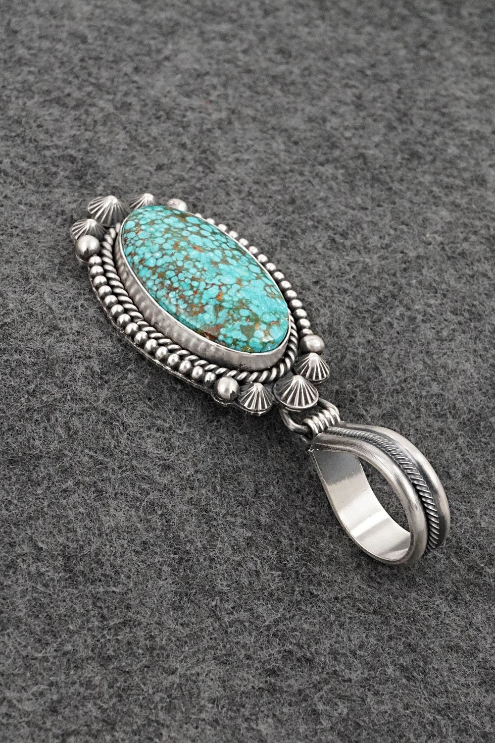 Turquoise & Sterling Silver Pendant - Michael Calladitto