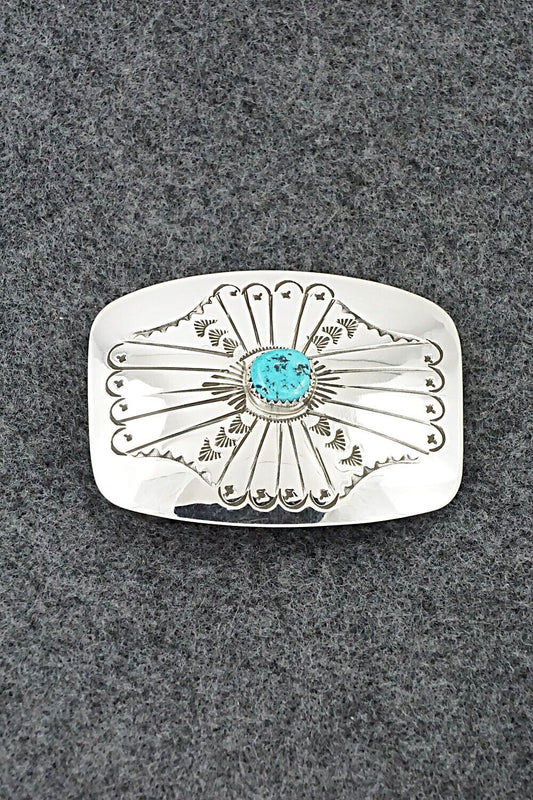 Turquoise & Sterling Silver Belt Buckle - Jolene Begay