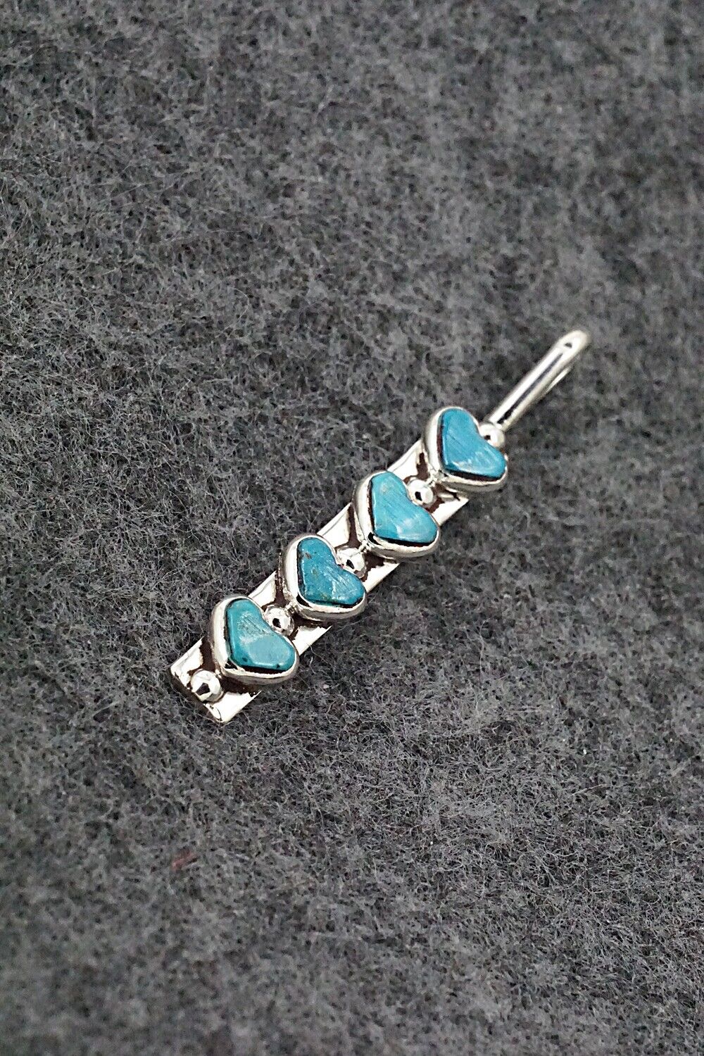Turquoise & Sterling Silver Pendant - Kallen Kallestewa