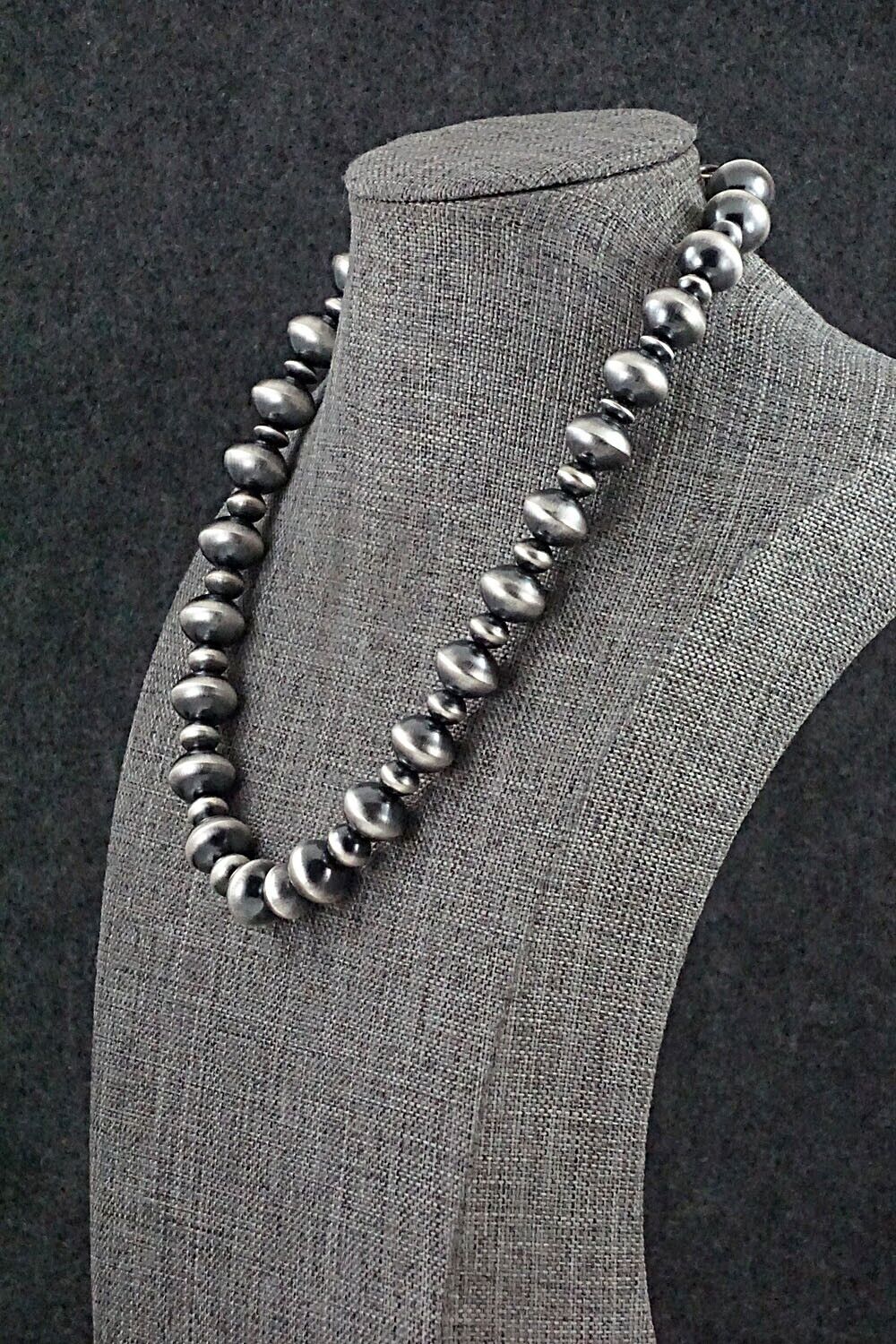 Sterling Silver Navajo Pearl Necklace 16" - Tonisha Haley