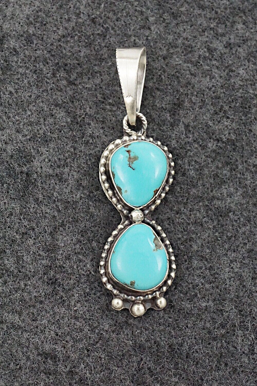 Turquoise & Sterling Silver Pendant - Jimmy Garcia