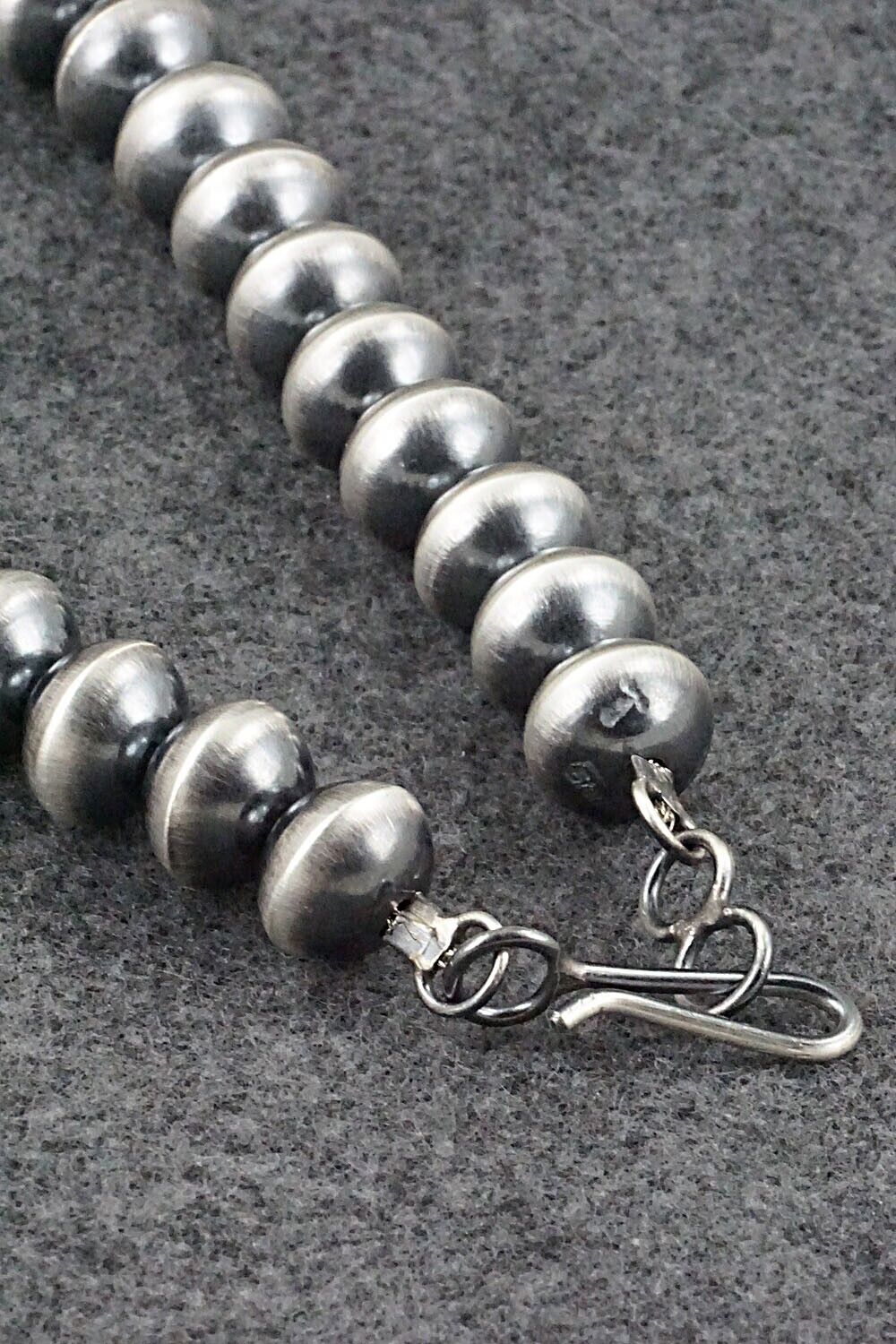 Sterling Silver Navajo Pearl Necklace 20" - Tonisha Haley