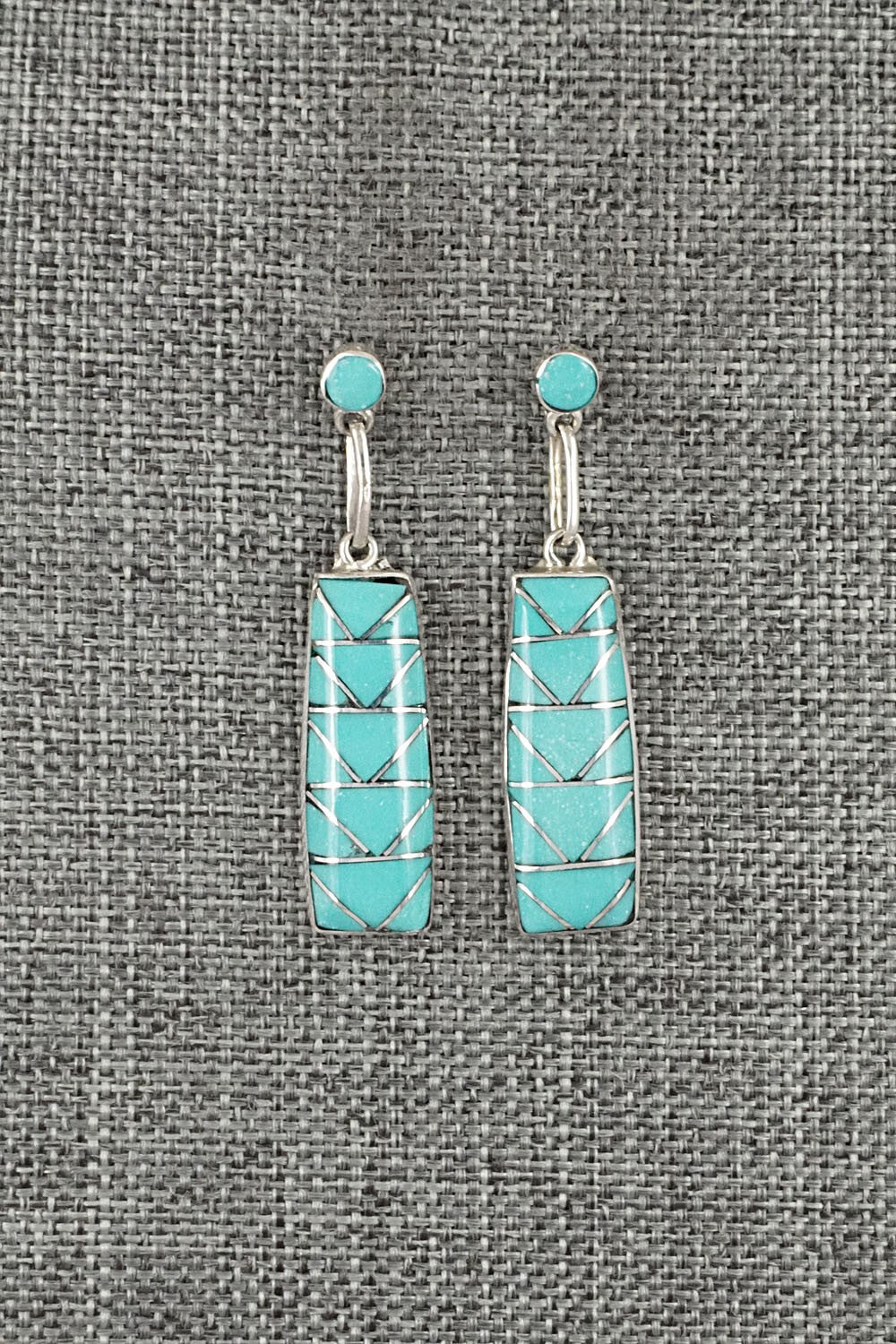 Turquoise & Sterling Silver Earrings - Phyllis Lucio