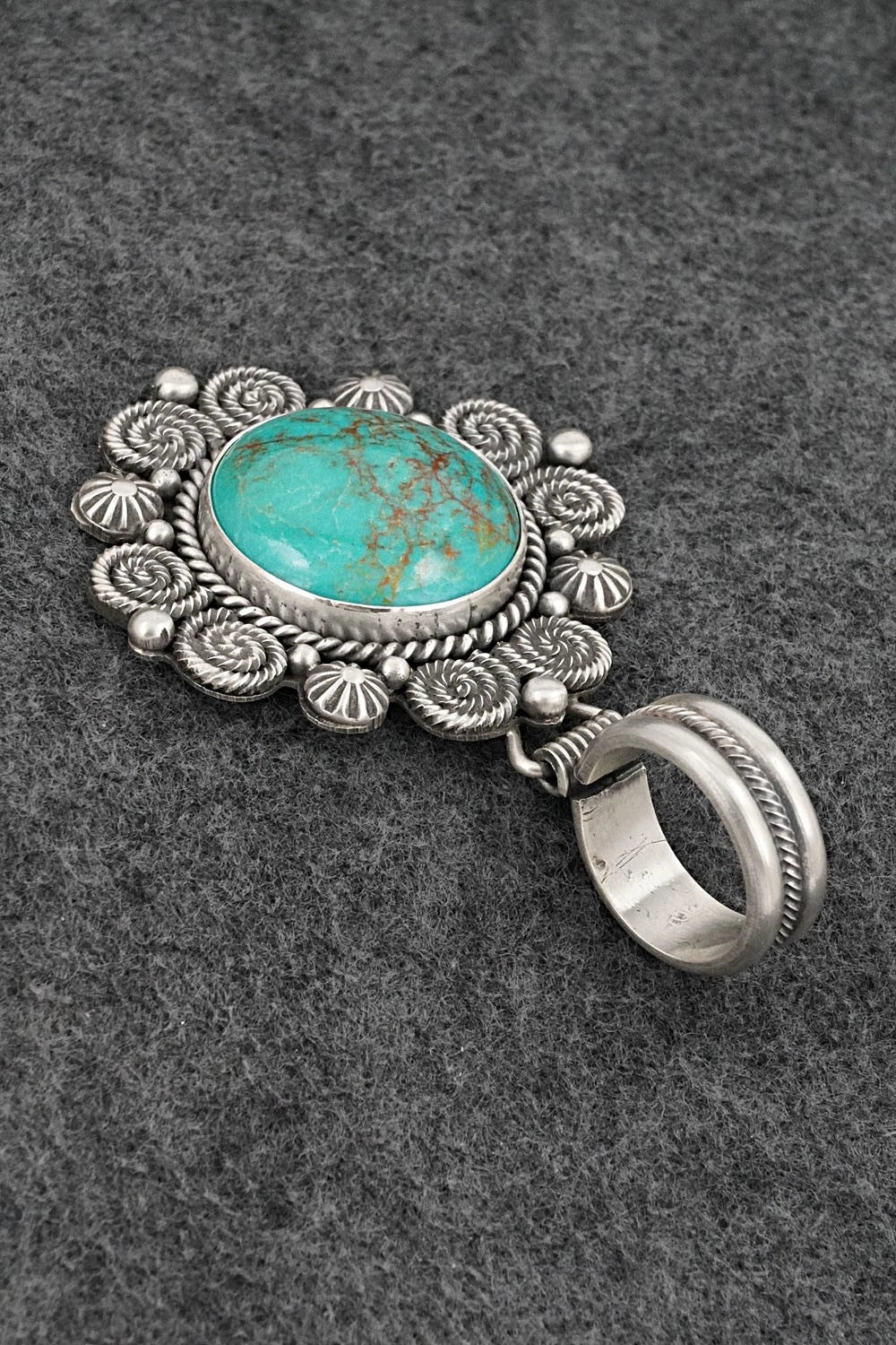 Turquoise & Sterling Silver Pendant - Michael Calladitto