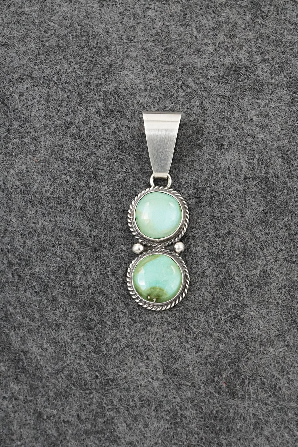 Turquoise & Sterling Silver Pendant - Eugene Gruber