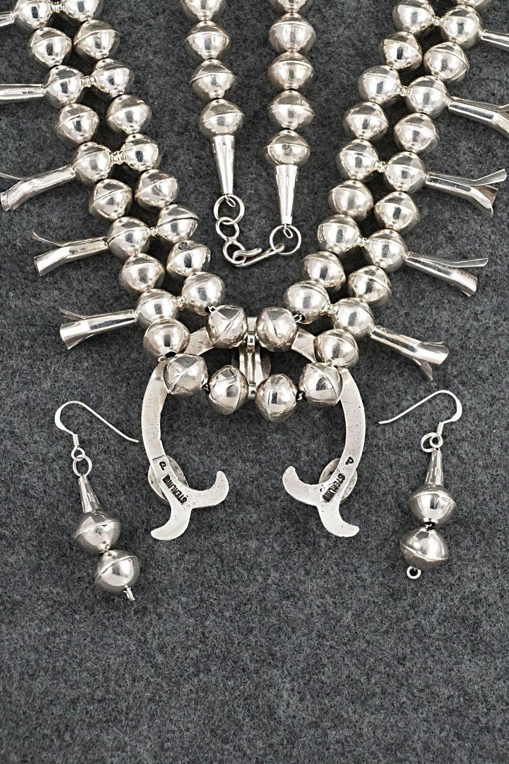 Turquoise & Sterling Silver Squash Blossom Set - Phillip Martin