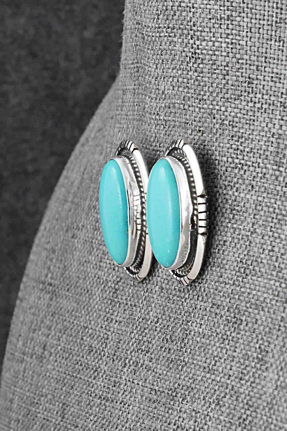 Turquoise & Sterling Silver Earrings - Irene Kee