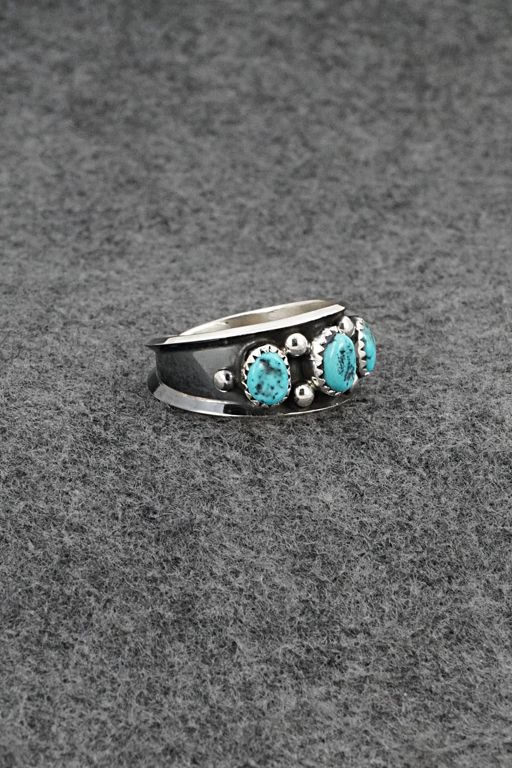 Turquoise & Sterling Silver Ring - Paul Largo - Size 12.5