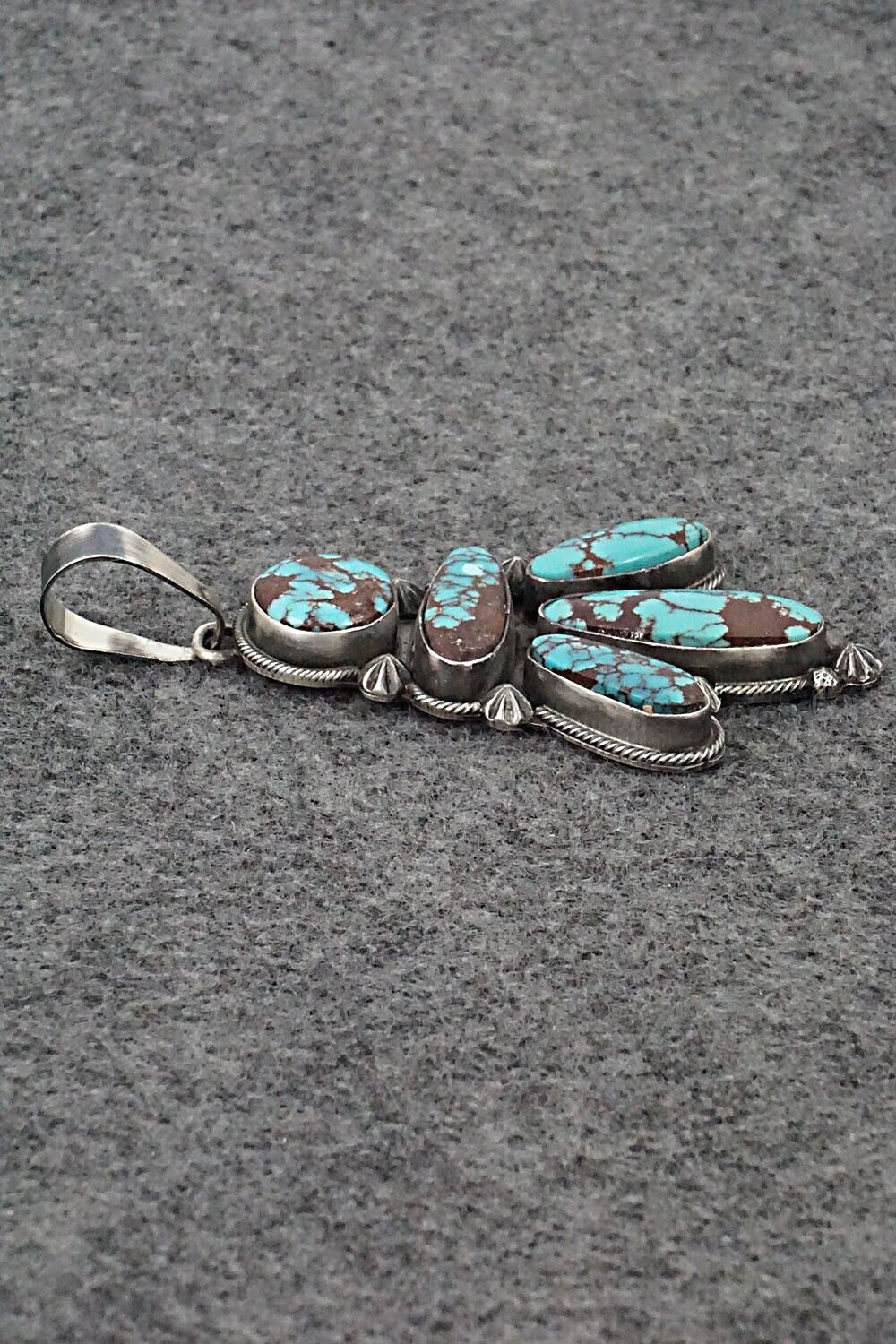 Turquoise & Sterling Silver Pendant & Earrings Set - Darrin Livingston