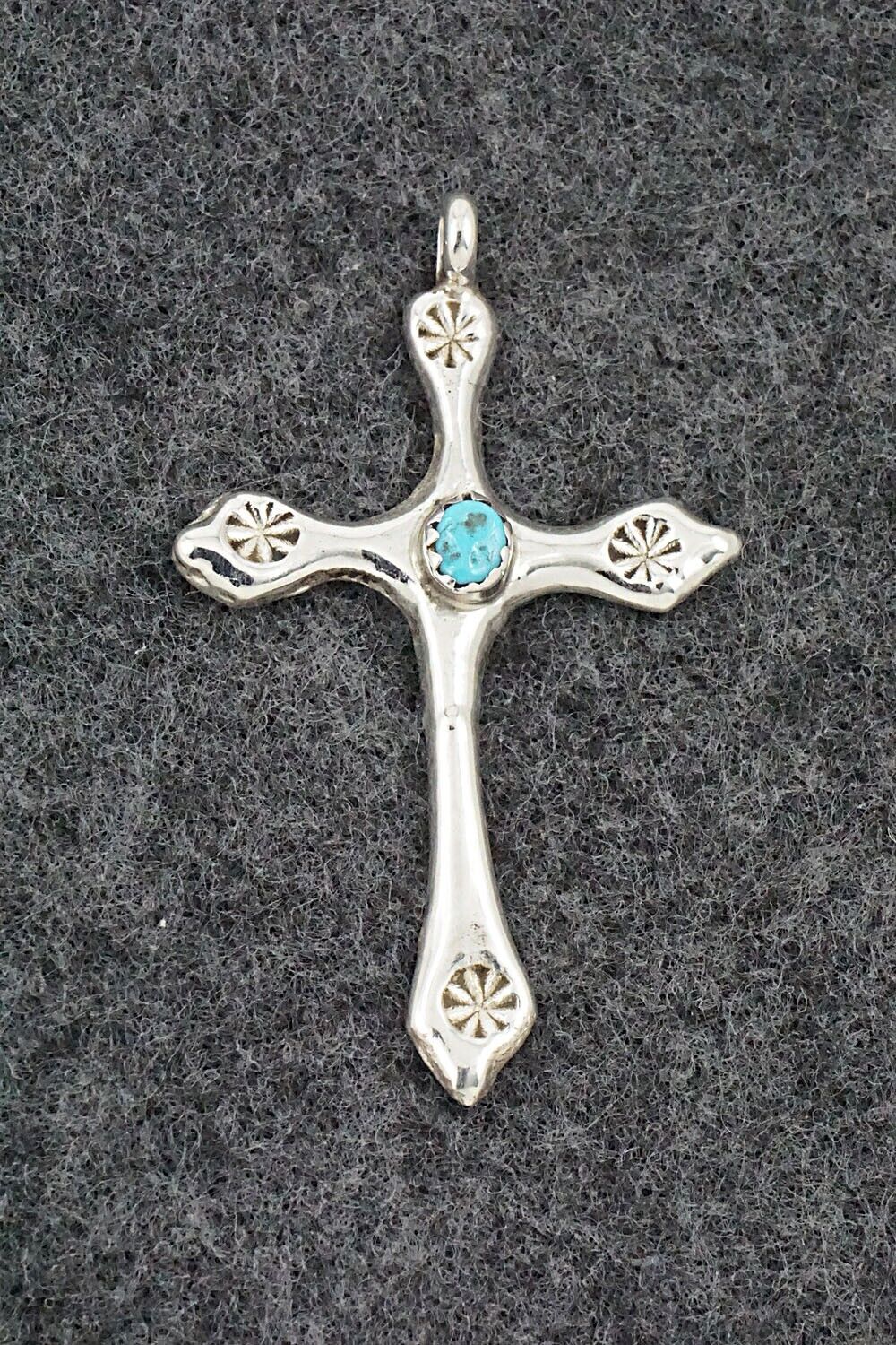Turquoise & Sterling Silver Pendant - Thomas Johnson