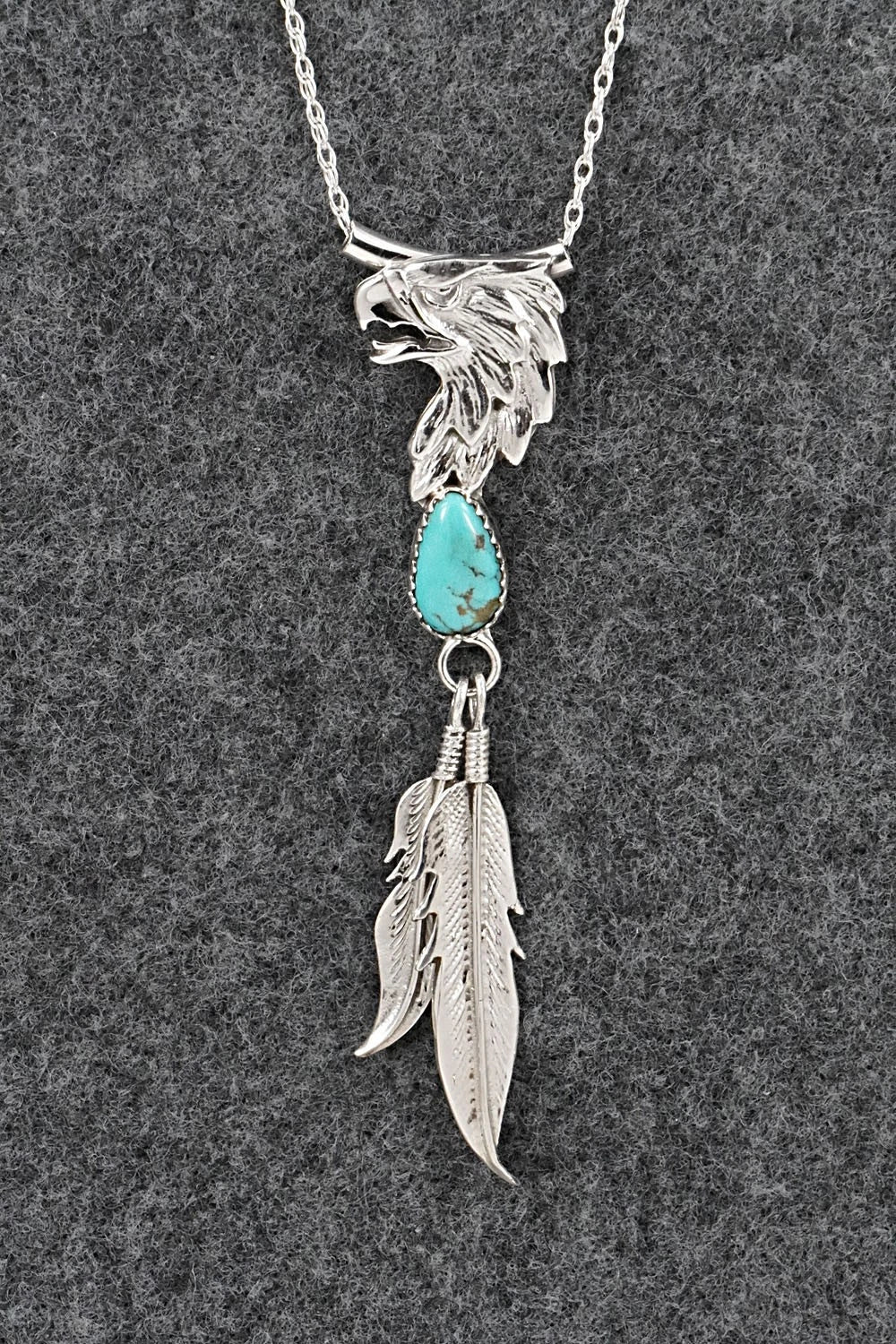 Turquoise & Sterling Silver Necklace - Genevieve Francisco