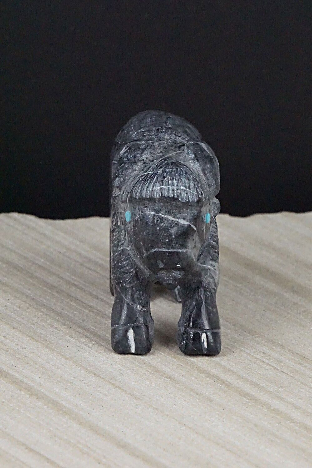 Buffalo Zuni Fetish Carving - Derrick Kaamasee