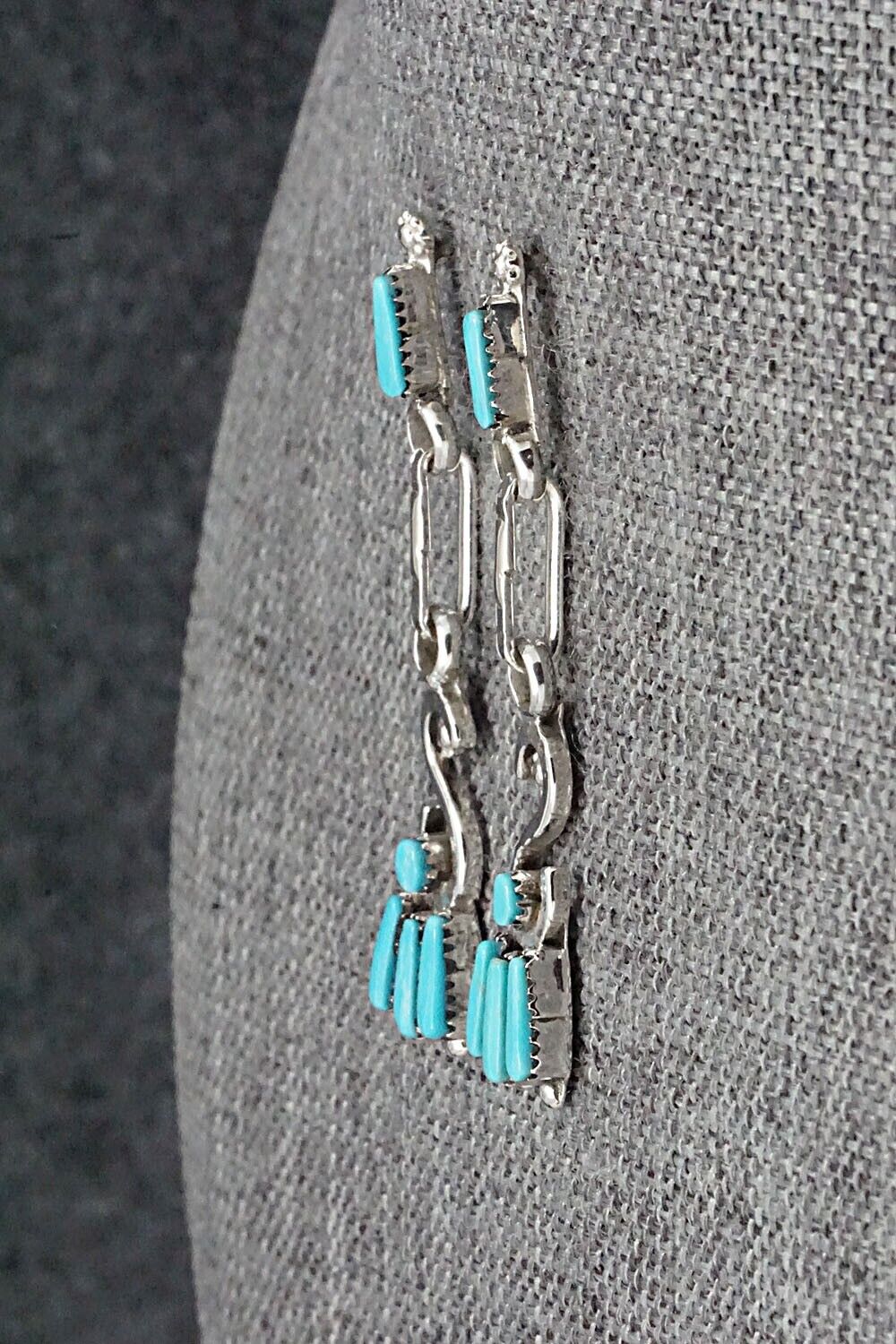 Turquoise & Sterling Silver Earrings - Carlene Hattie
